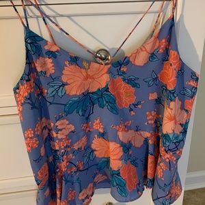 Floral Thin Strap Blouse